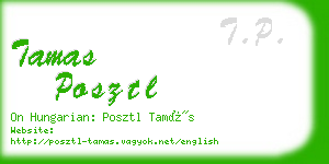 tamas posztl business card